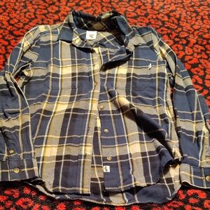 Vans Men's Navy & Cream Plaid Button-Down Shirt